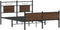 vidaXL - Bedframe - zonder - matras - bewerkt - hout - bruin - eikenkleur - 150x200 - cm