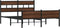 vidaXL - Bedframe - zonder - matras - bewerkt - hout - bruin - eikenkleur - 150x200 - cm