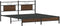 vidaXL - Bedframe - zonder - matras - bewerkt - hout - bruin - eikenkleur - 183x203 - cm