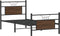 vidaXL - Bedframe - zonder - matras - bewerkt - hout - bruin - eikenkleur - 80x200 - cm