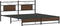 vidaXL - Bedframe - zonder - matras - bewerkt - hout - bruin - eikenkleur - 160x200 - cm
