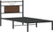 vidaXL - Bedframe - zonder - matras - bewerkt - hout - bruin - eikenkleur - 75x190 - cm
