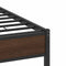 vidaXL - Bedframe - zonder - matras - bewerkt - hout - bruin - eikenkleur - 140x190 - cm