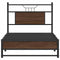 vidaXL - Bedframe - zonder - matras - bewerkt - hout - bruin - eikenkleur - 80x200 - cm