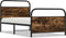 vidaXL - Bedframe - zonder - matras - bewerkt - hout - gerookt - eiken - 90x200 - cm