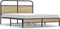 vidaXL - Bedframe - zonder - matras - bewerkt - hout - gerookt - eiken - 150x200 - cm