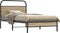 vidaXL - Bedframe - zonder - matras - bewerkt - hout - gerookt - eiken - 90x200 - cm