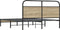 vidaXL - Bedframe - zonder - matras - bewerkt - hout - gerookt - eiken - 150x200 - cm