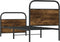 vidaXL - Bedframe - zonder - matras - bewerkt - hout - gerookt - eiken - 80x200 - cm