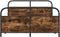 vidaXL - Bedframe - zonder - matras - bewerkt - hout - gerookt - eiken - 120x200 - cm