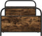 vidaXL - Bedframe - zonder - matras - bewerkt - hout - gerookt - eiken - 100x200 - cm