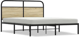 vidaXL - Bedframe - zonder - matras - bewerkt - hout - sonoma - eikenkleur - 160x200cm