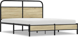 vidaXL - Bedframe - zonder - matras - bewerkt - hout - sonoma - eikenkleur - 160x200cm