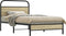 vidaXL - Bedframe - zonder - matras - bewerkt - hout - sonoma - eikenkleur - 90x190 - cm