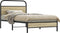 vidaXL - Bedframe - zonder - matras - bewerkt - hout - sonoma - eikenkleur - 100x190cm