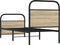 vidaXL - Bedframe - zonder - matras - bewerkt - hout - sonoma - eikenkleur - 75x190 - cm