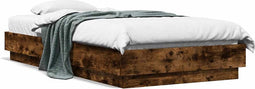 vidaXL - Bedframe - zonder - matras - hout - gerookt - eikenkleurig - 90x190 - cm