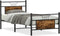 vidaXL - Bedframe - zonder - matras - hout - gerookt - eikenkleurig - 90x200 - cm