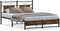 vidaXL - Bedframe - zonder - matras - hout - gerookt - eikenkleurig - 140x190 - cm