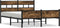 vidaXL - Bedframe - zonder - matras - hout - gerookt - eikenkleurig - 150x200 - cm
