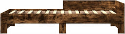 vidaXL - Bedframe - zonder - matras - hout - gerookt - eikenkleurig - 75x190 - cm