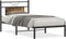 vidaXL - Bedframe - zonder - matras - hout - gerookt - eikenkleurig - 90x190 - cm