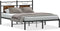 vidaXL - Bedframe - zonder - matras - hout - gerookt - eikenkleurig - 150x200 - cm