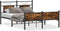 vidaXL - Bedframe - zonder - matras - hout - gerookt - eikenkleurig - 137x190 - cm