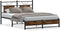 vidaXL - Bedframe - zonder - matras - hout - gerookt - eikenkleurig - 140x200 - cm