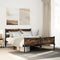 vidaXL - Bedframe - zonder - matras - hout - gerookt - eikenkleurig - 140x190 - cm