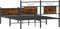 vidaXL - Bedframe - zonder - matras - hout - gerookt - eikenkleurig - 137x190 - cm