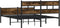 vidaXL - Bedframe - zonder - matras - hout - gerookt - eikenkleurig - 140x190 - cm