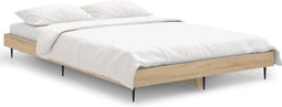 vidaXL - Bedframe - zonder - matras - hout - sonoma - eikenkleurig - 120x190 - cm