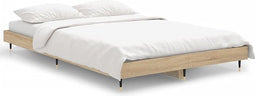 vidaXL - Bedframe - zonder - matras - hout - sonoma - eikenkleurig - 120x190 - cm