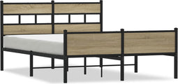 vidaXL - Bedframe - zonder - matras - hout - sonoma - eikenkleurig - 140x200 - cm
