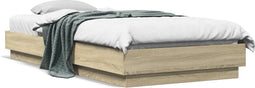vidaXL - Bedframe - zonder - matras - hout - sonoma - eikenkleurig - 100x200 - cm
