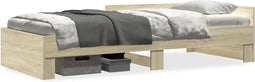 vidaXL - Bedframe - zonder - matras - hout - sonoma - eikenkleurig - 90x200 - cm