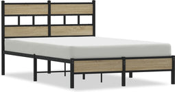 vidaXL - Bedframe - zonder - matras - hout - sonoma - eikenkleurig - 120x200 - cm