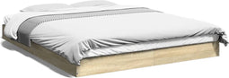vidaXL - Bedframe - zonder - matras - hout - sonoma - eikenkleurig - 160x200 - cm