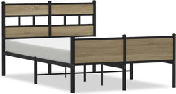 vidaXL - Bedframe - zonder - matras - hout - sonoma - eikenkleurig - 120x190 - cm