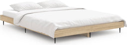 vidaXL - Bedframe - zonder - matras - hout - sonoma - eikenkleurig - 140x190 - cm