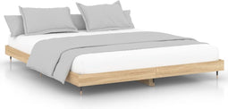 vidaXL - Bedframe - zonder - matras - hout - sonoma - eikenkleurig - 140x200 - cm