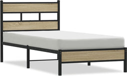 vidaXL - Bedframe - zonder - matras - hout - sonoma - eikenkleurig - 90x200 - cm