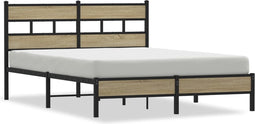 vidaXL - Bedframe - zonder - matras - hout - sonoma - eikenkleurig - 140x200 - cm