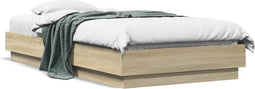 vidaXL - Bedframe - zonder - matras - hout - sonoma - eikenkleurig - 75x190 - cm
