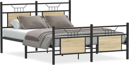 vidaXL - Bedframe - zonder - matras - hout - sonoma - eikenkleurig - 140x200 - cm