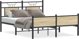 vidaXL - Bedframe - zonder - matras - hout - sonoma - eikenkleurig - 150x200 - cm