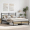 vidaXL - Bedframe - zonder - matras - hout - sonoma - eikenkleurig - 137x190 - cm
