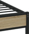 vidaXL - Bedframe - zonder - matras - hout - sonoma - eikenkleurig - 137x190 - cm
