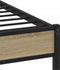 vidaXL - Bedframe - zonder - matras - hout - sonoma - eikenkleurig - 140x200 - cm